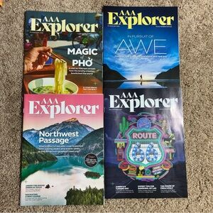 AAA EXPLORER MAGAZINE Lot Of 4 Jul 25 To Mar 26 Issues For Travel Enthusiasts